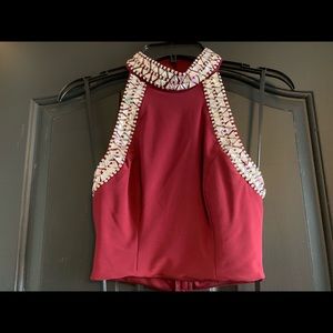 Only worn once! Maroon homecoming dress two piece.